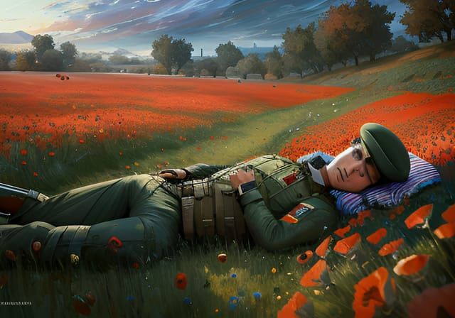 Red Poppies Bloom Across a Sunny Hillside