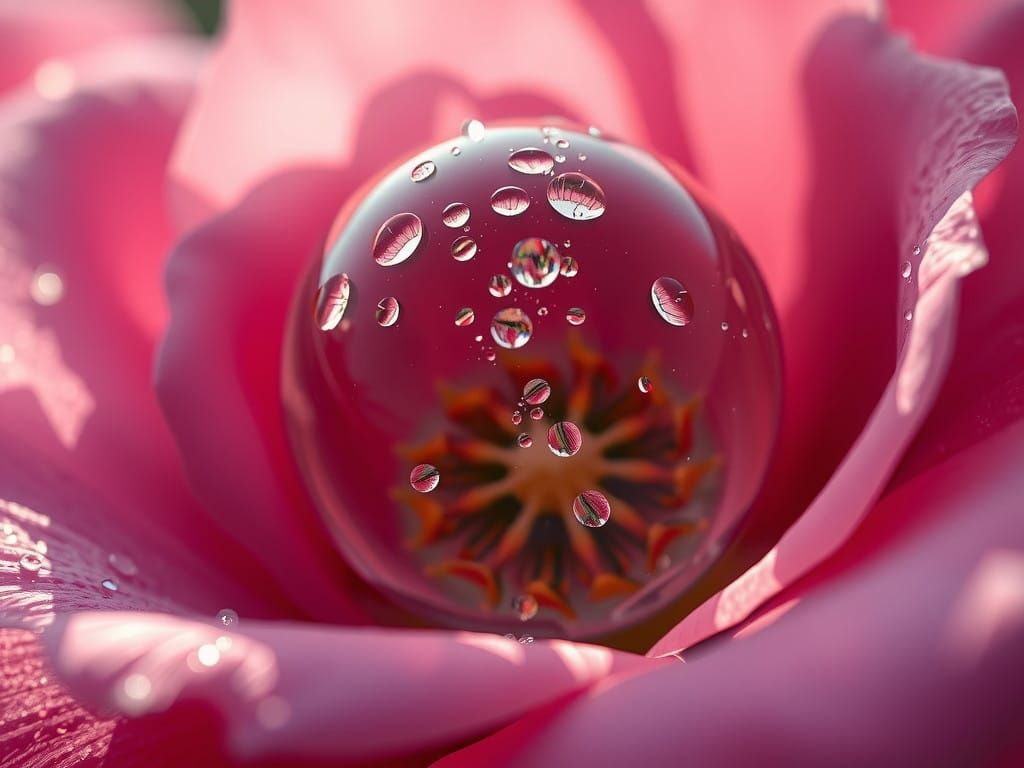 Stunning Microscopic Rose Garden in Hyperrealistic HDR