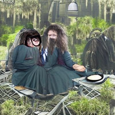 Hagrid and Moaning Myrtle on a Date