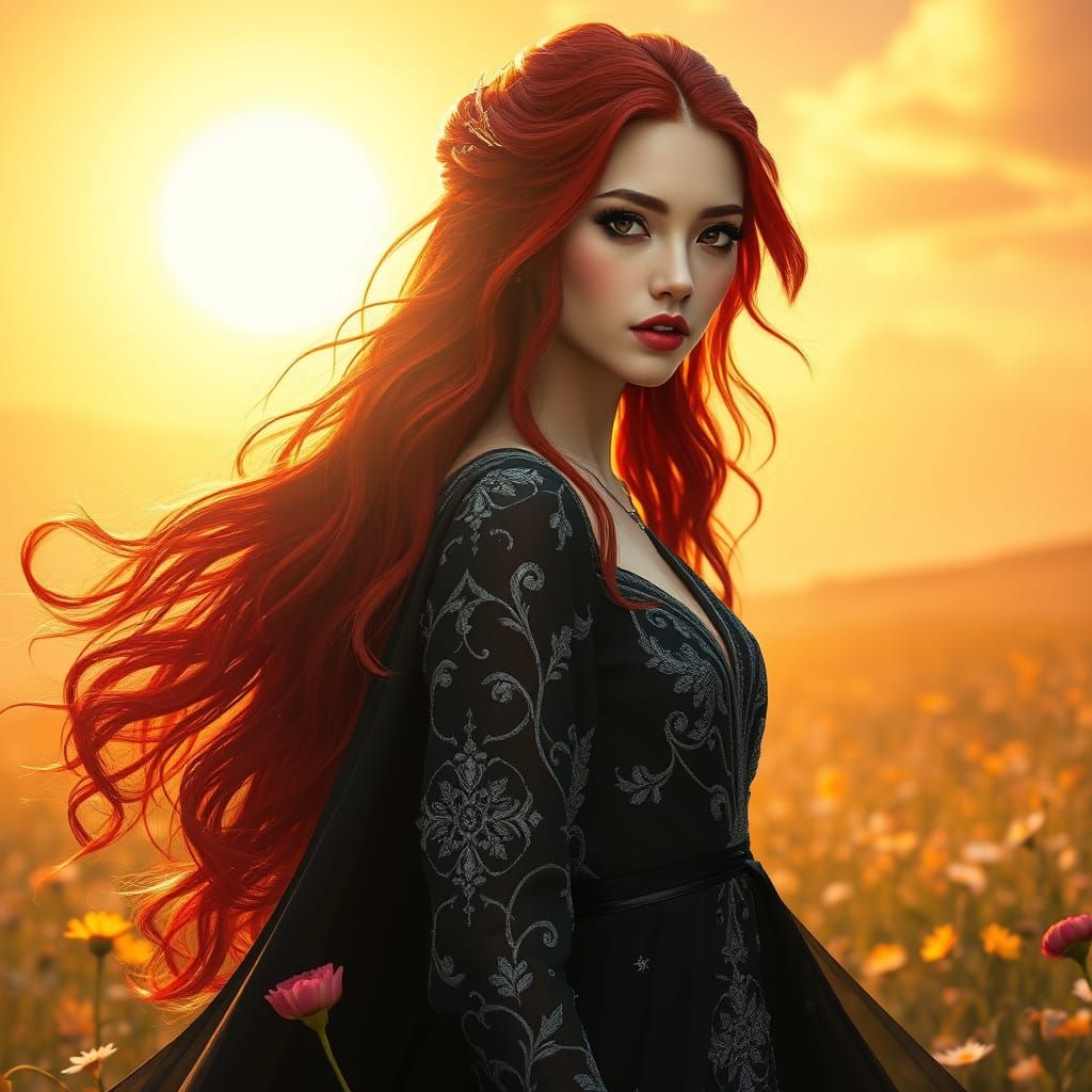 Ethereal Goddess in Radiant, Matte Painting Style