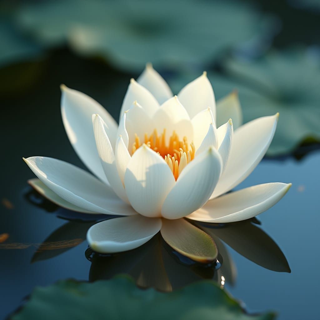 Ethereal Lotus Blooms in Gentle Water