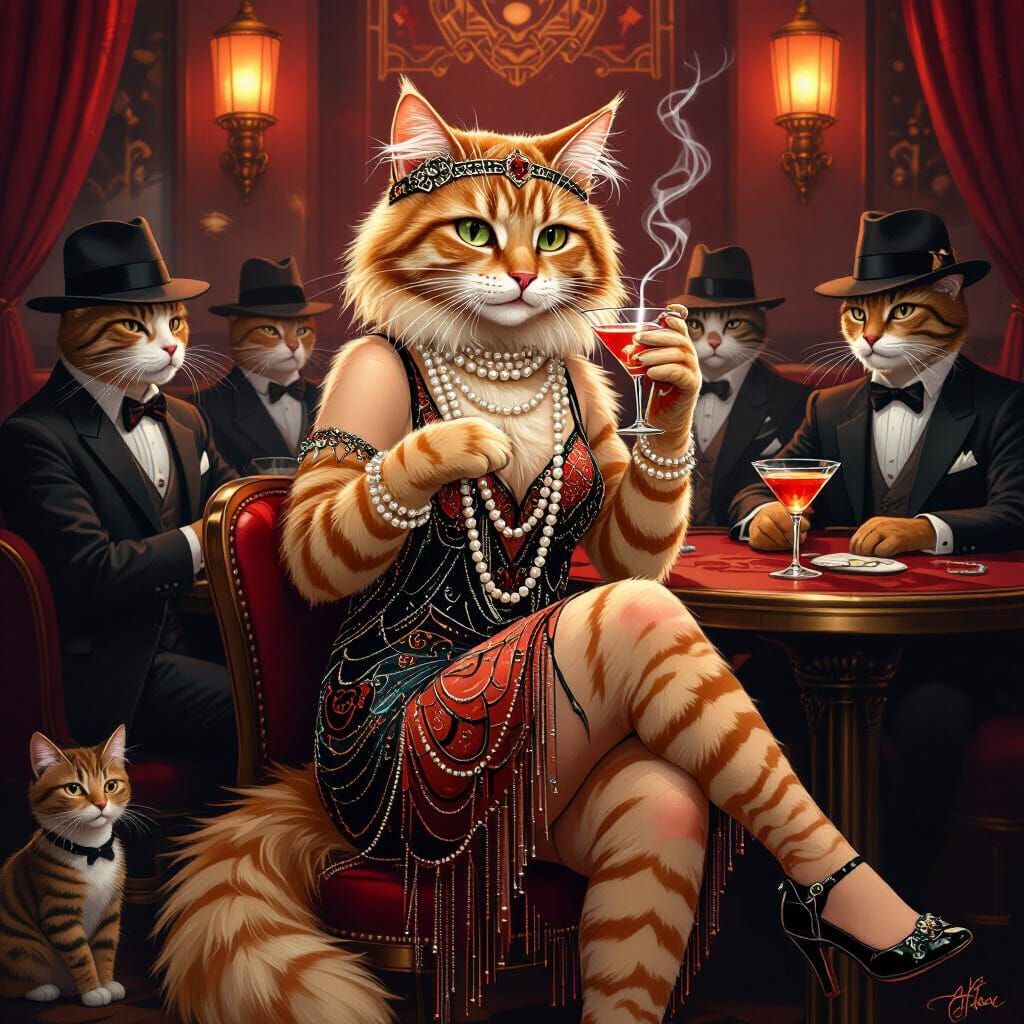 Catlady in the jazz club