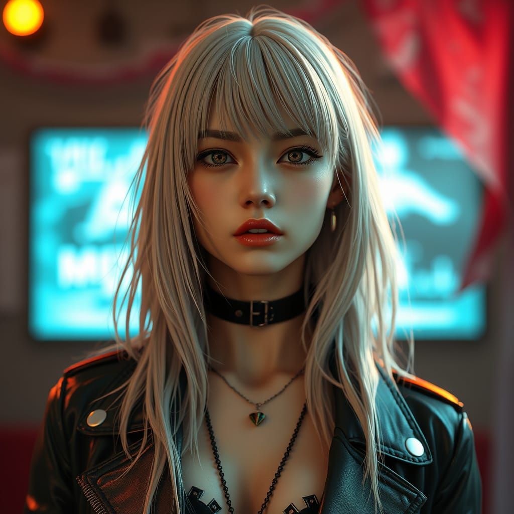 Rammstein Aesthetic Portrait of a Young Woman