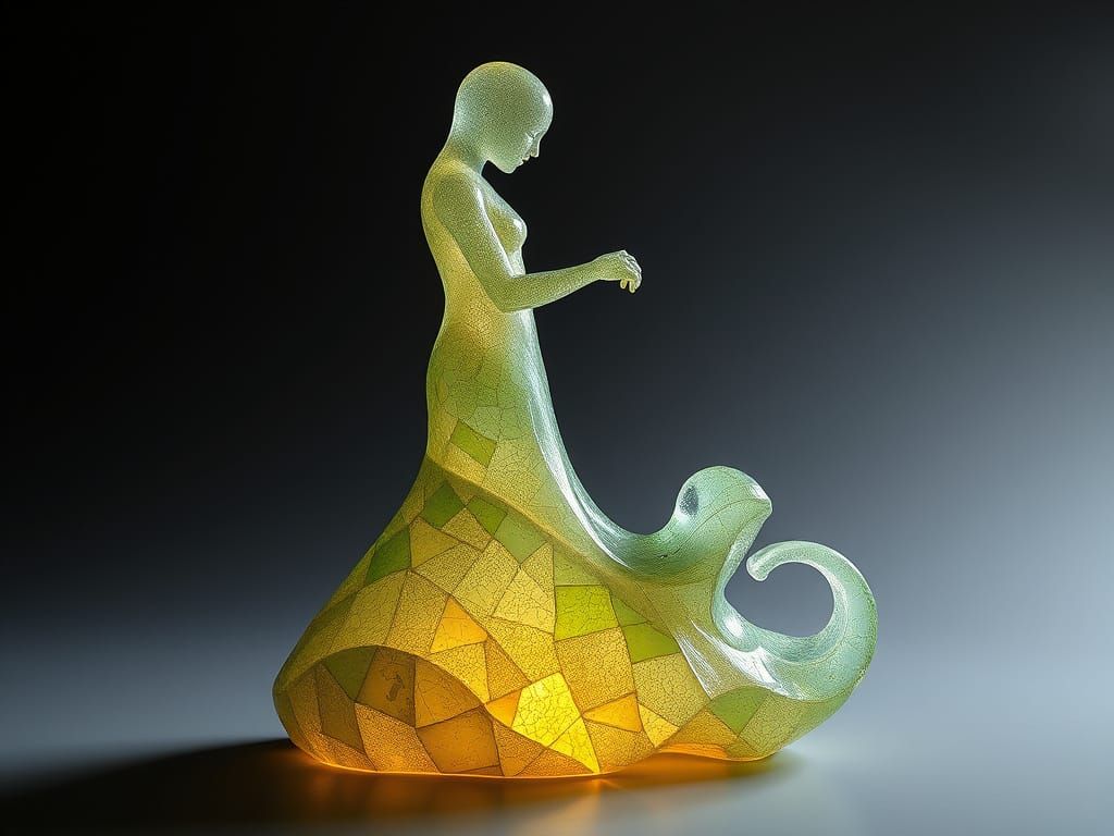 Mystical Artifact from Another Era Sea-Glass Enhanced by Wav...