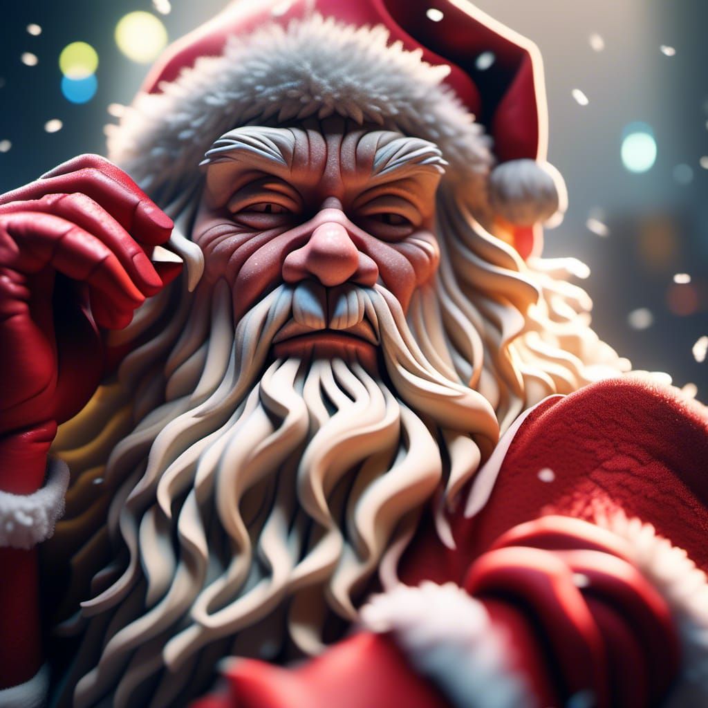 Realistic Santa in Epic Bare Knuckle Fight
