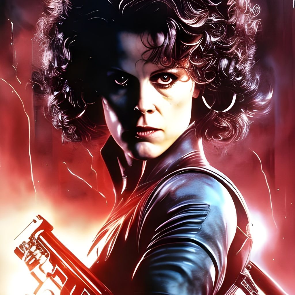 Ellen Ripley: Sci-Fi Album Cover Art