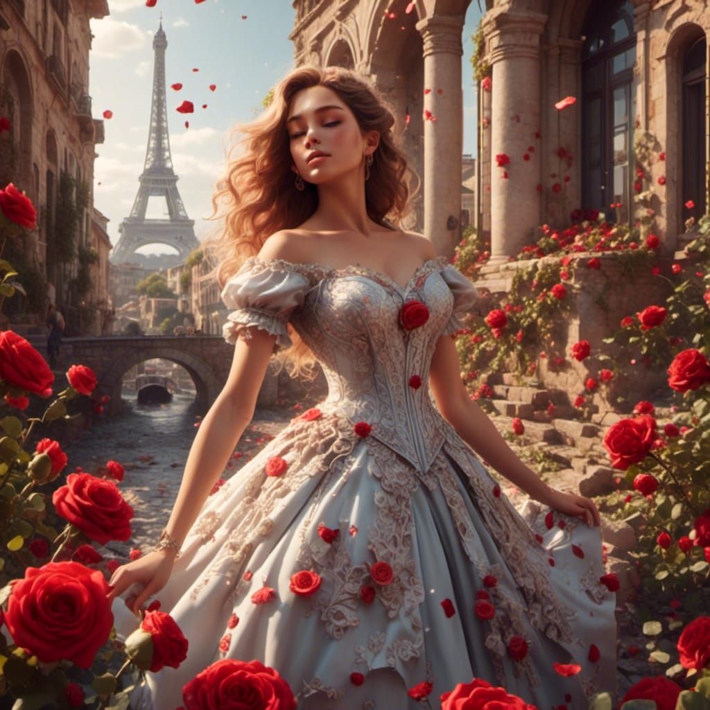 Goddess of Love Dancing in Paris: Hyperrealistic Graffiti Ar...