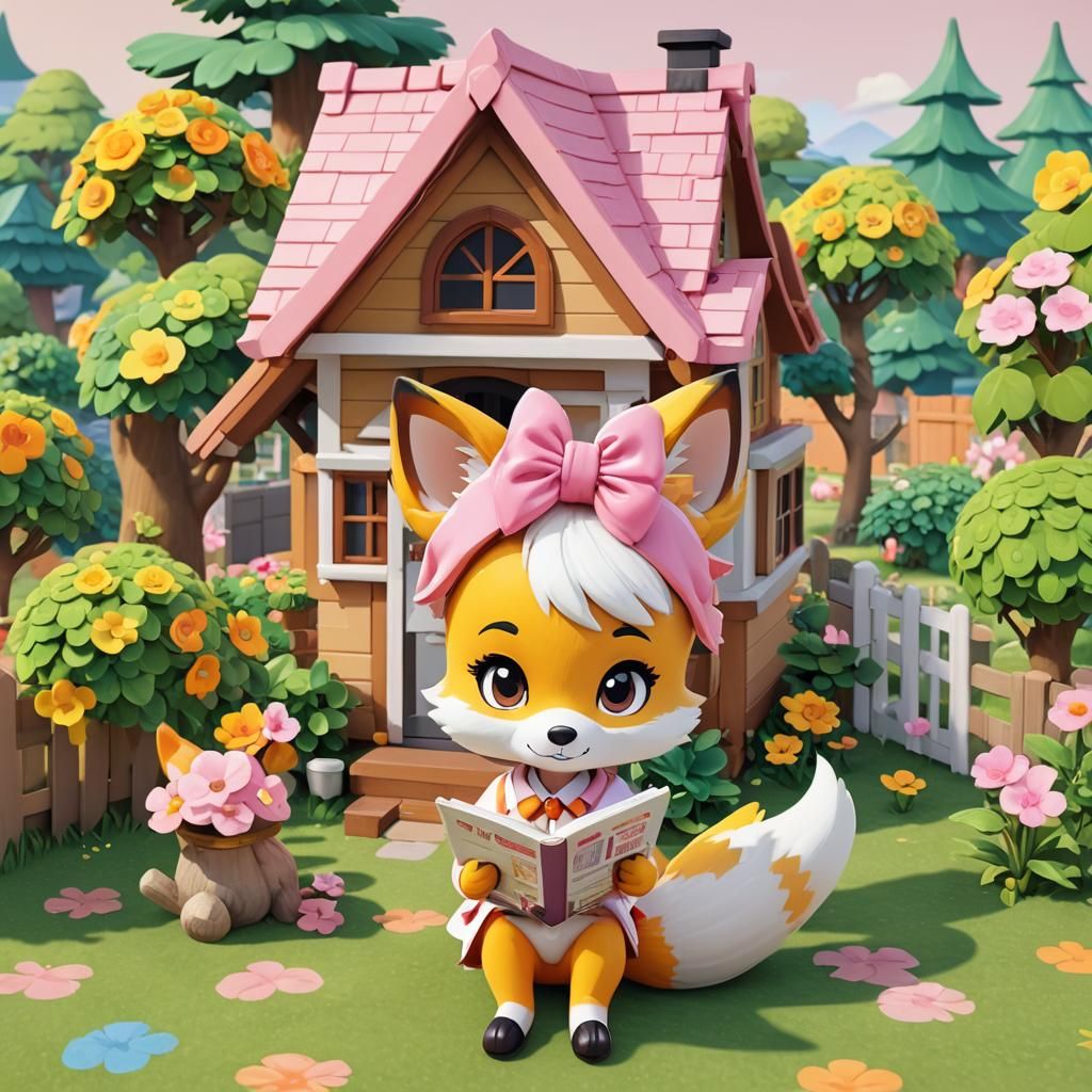 Animal crossing inspired. 'Dixie'. Normal fox villager.