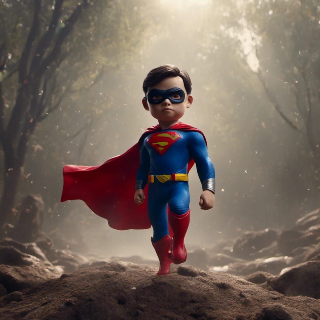 Lone Ranger as Superman in Cartoon Style