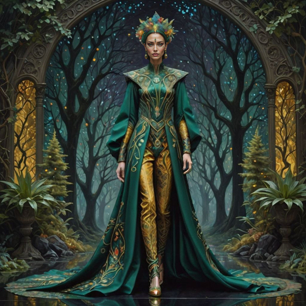 Ethereal Fashion Visionary in Futuristic Attire