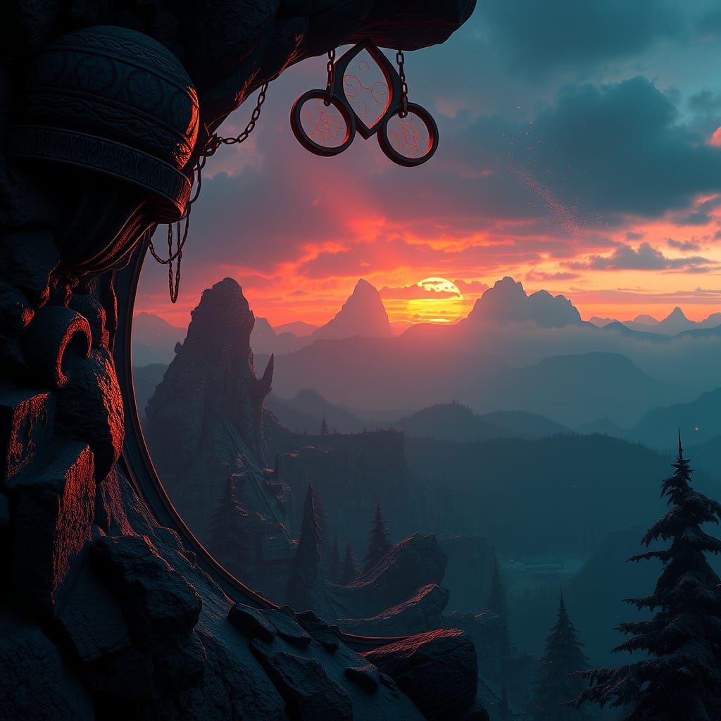 Ethereal Cityscape in Midnight Hues