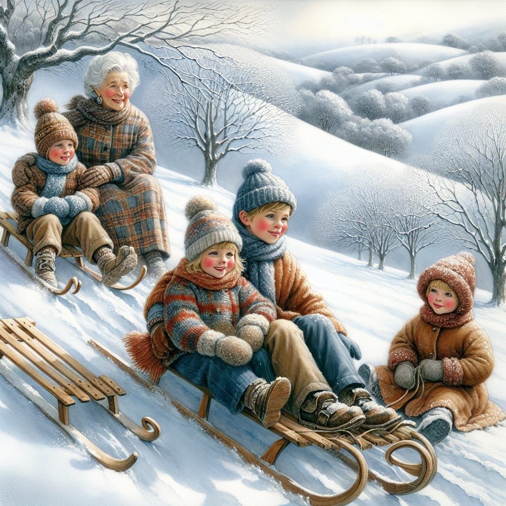 Victorian Winter Wonderland Scene