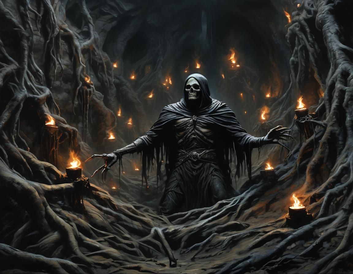 Ominous Descent: A Gothic Dark Fantasy Pit