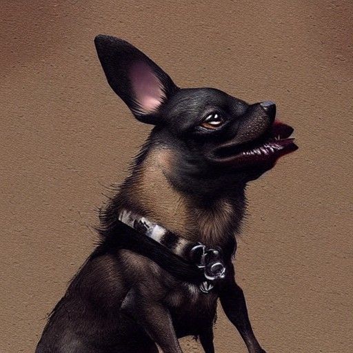 Sinister Thrash Metal Chihuahua Artwork