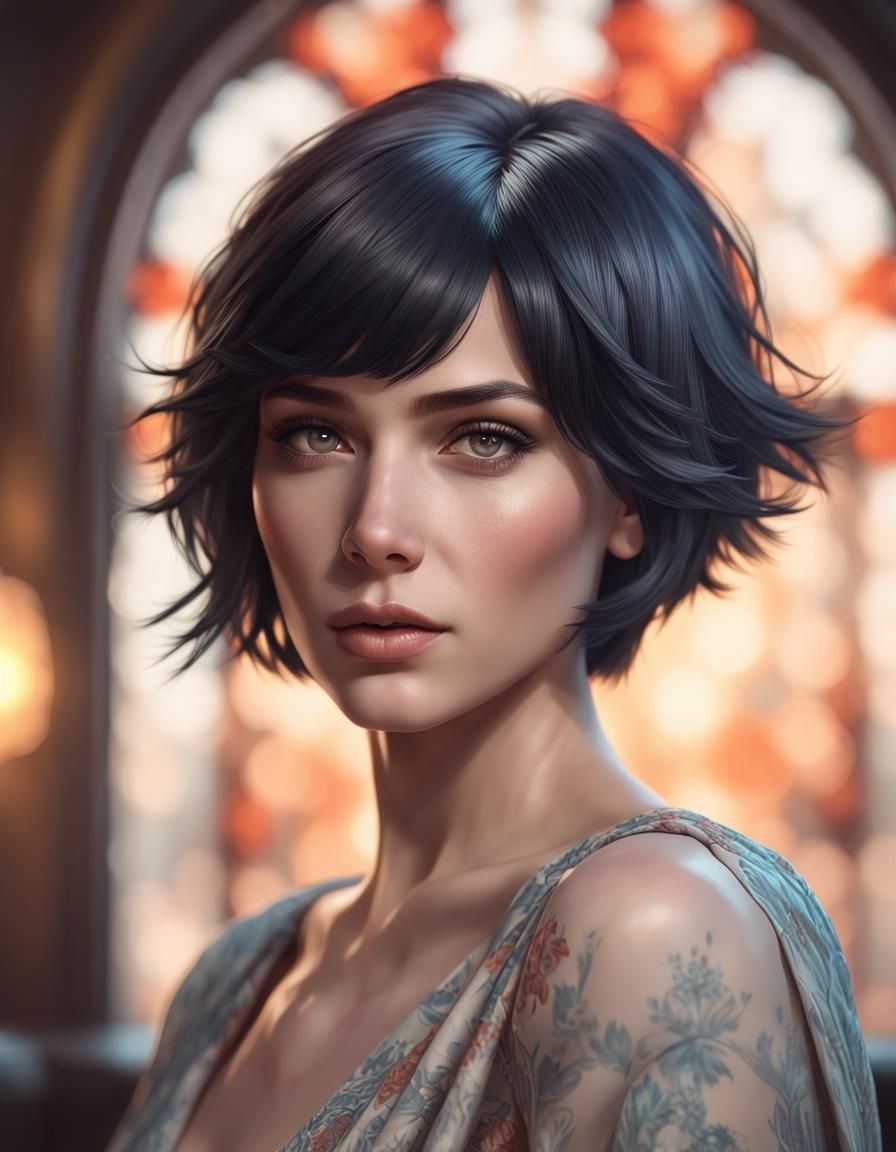 Detailed Portrait of Woman in Volumetric Lighting