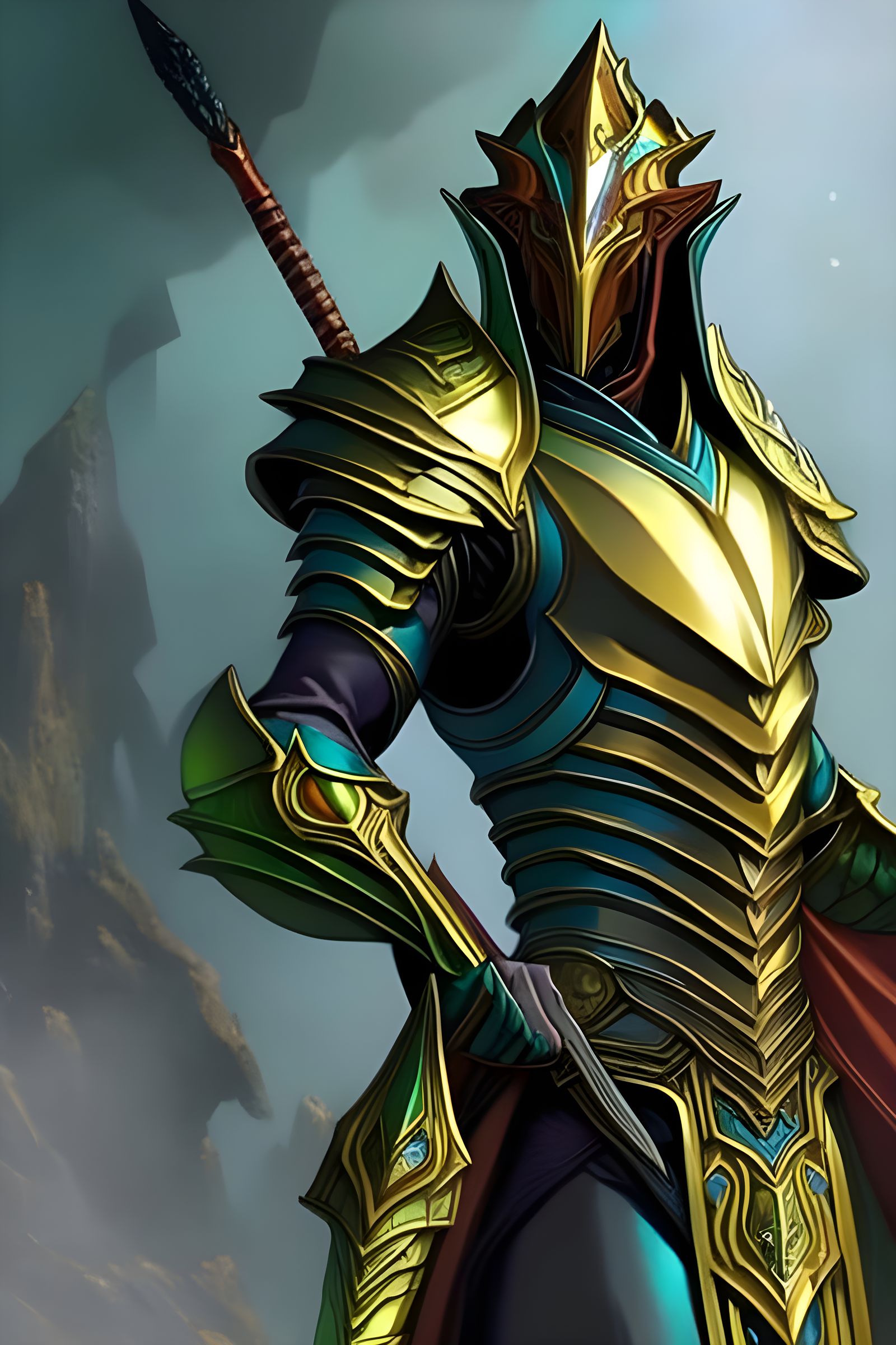 Polychrome Paladin Digital Art by Brom