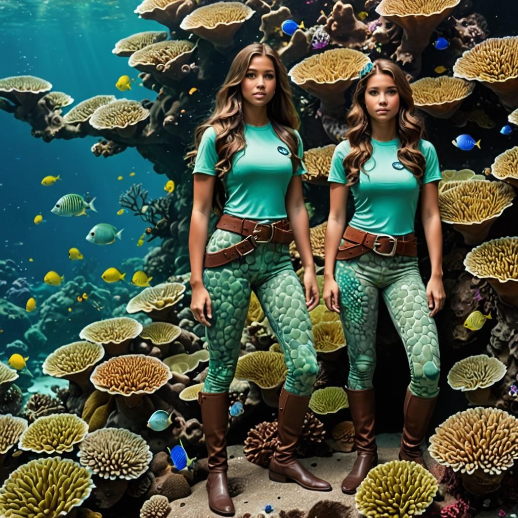 Ethereal Mermaids in Coral Reef Museum Display