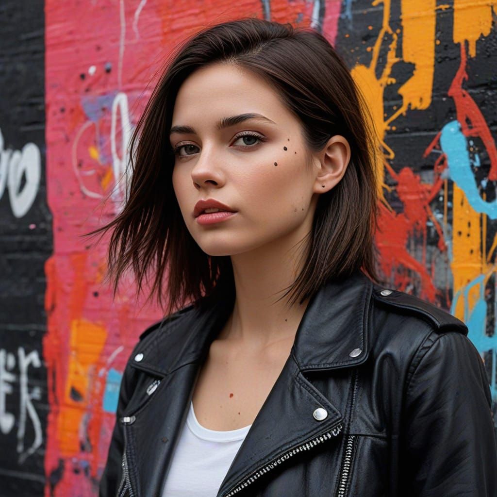 Vibrant Polychromatic Portrait of Ruby Heart in Dynamic Graf...