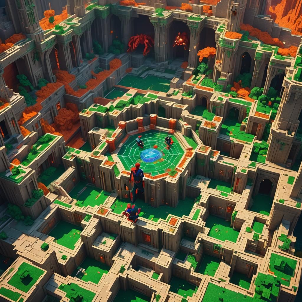 Trump vs Spiderman in Minecraft Arena