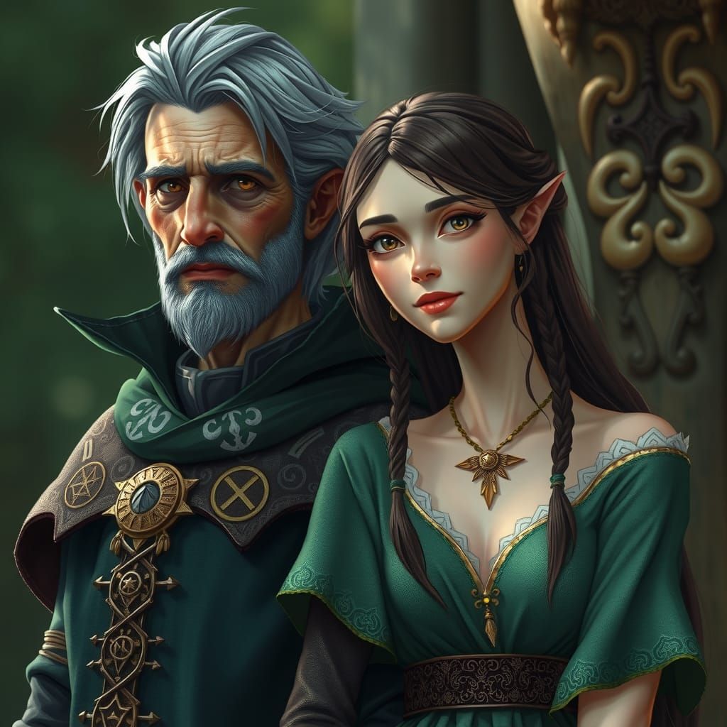 Portrait of Merric, a Fairy Master of Runic Magic