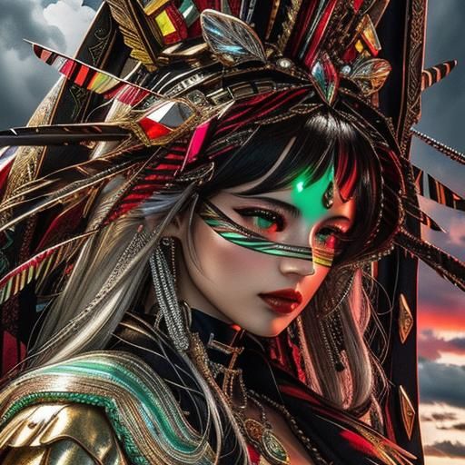 Kites in Stormy Sky: 3D Rendered Digital Art