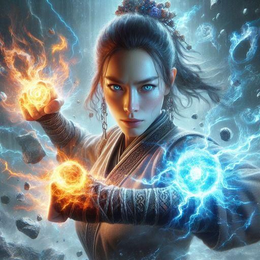 Elemental Monks Channeling the Power of Elements