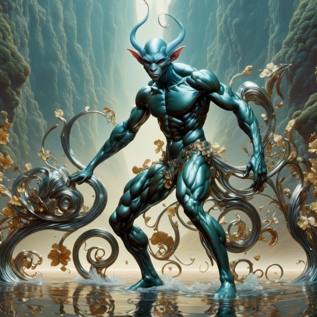 Hungarian Silver Goblin in Enchanted Seaside Adventure