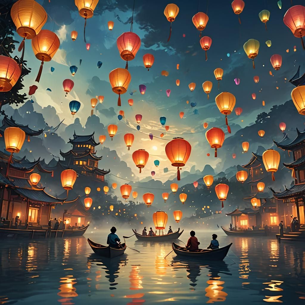 Colorful Lanterns Light Up Fantasy Festival
