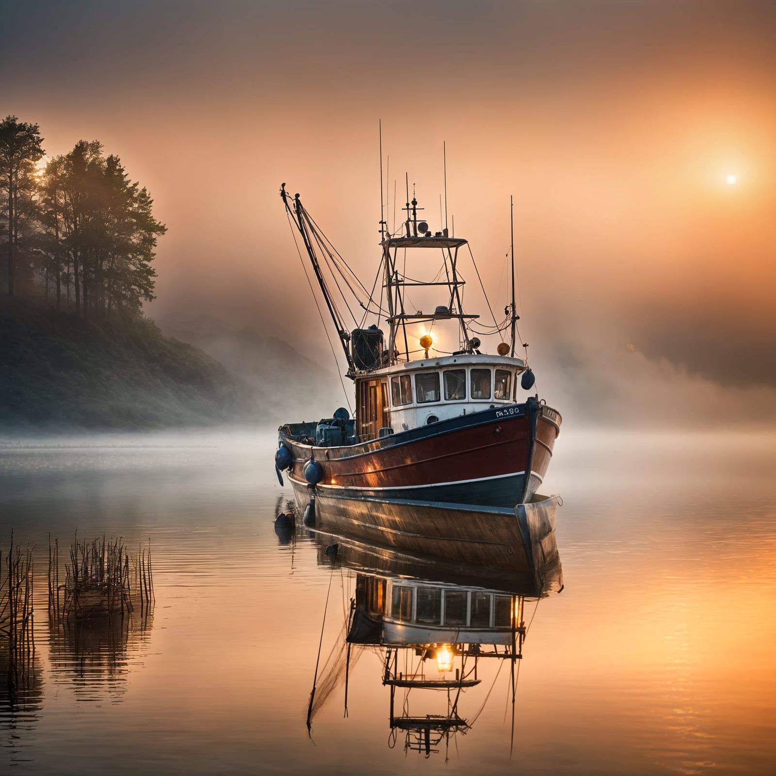 Fishing Boat in Fog: Professional Photography