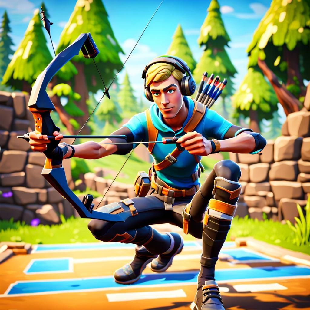 Archery Contest in Vibrant Cartoon Style