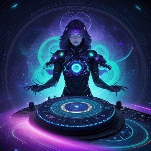 Cosmic DJ in Astral Starry Expanse