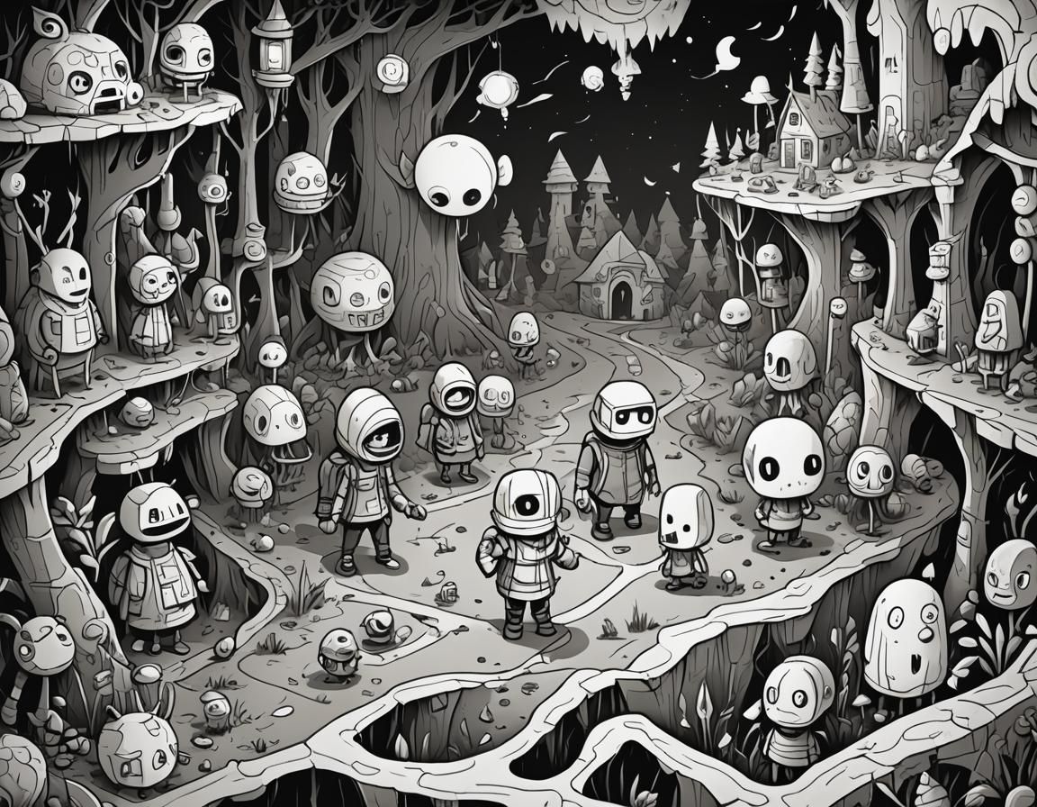 Weird Hand-Drawn Indie Game Screenshot in Comic Style