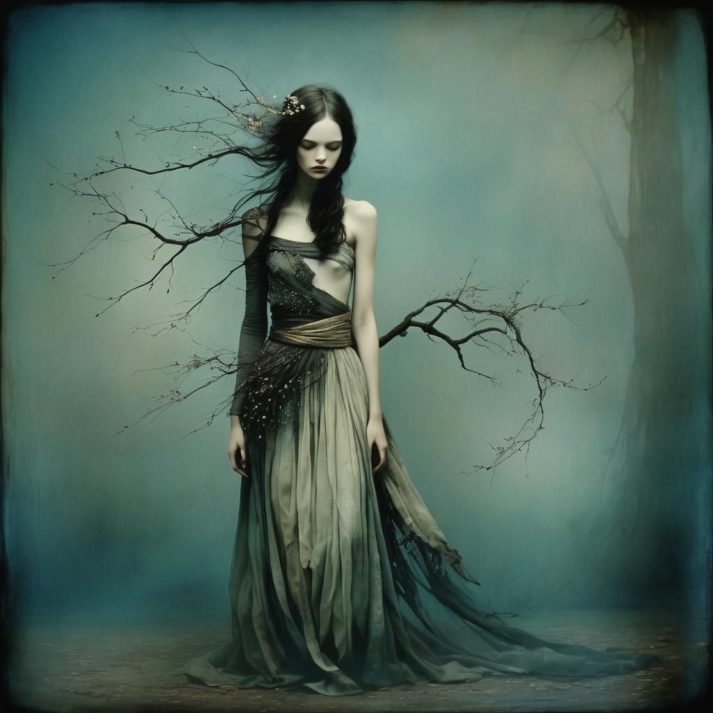 Ethereal Melancholy: A Poetic Photo Collage