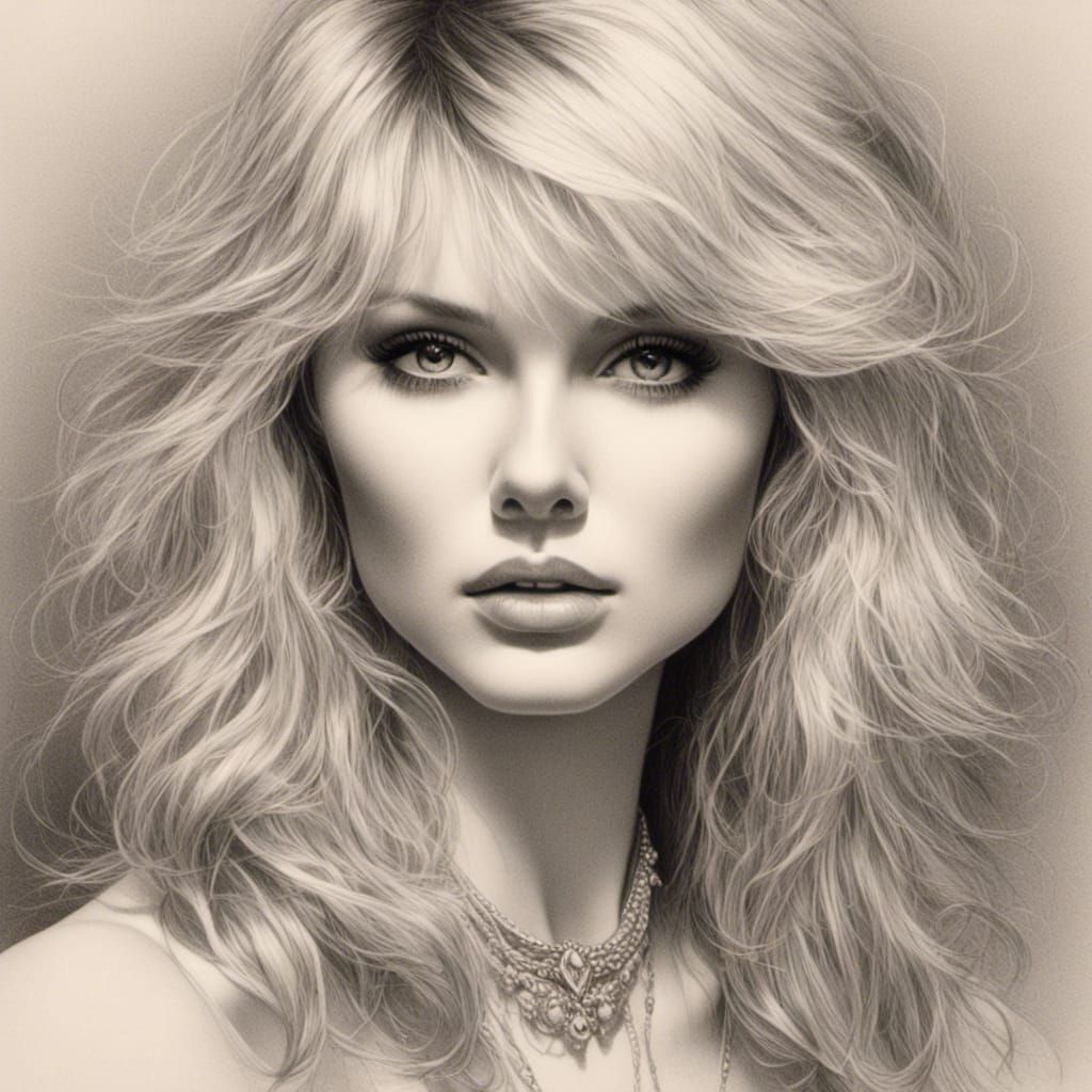 Pencil Drawing of Morgan Fairchild with Loomis Method