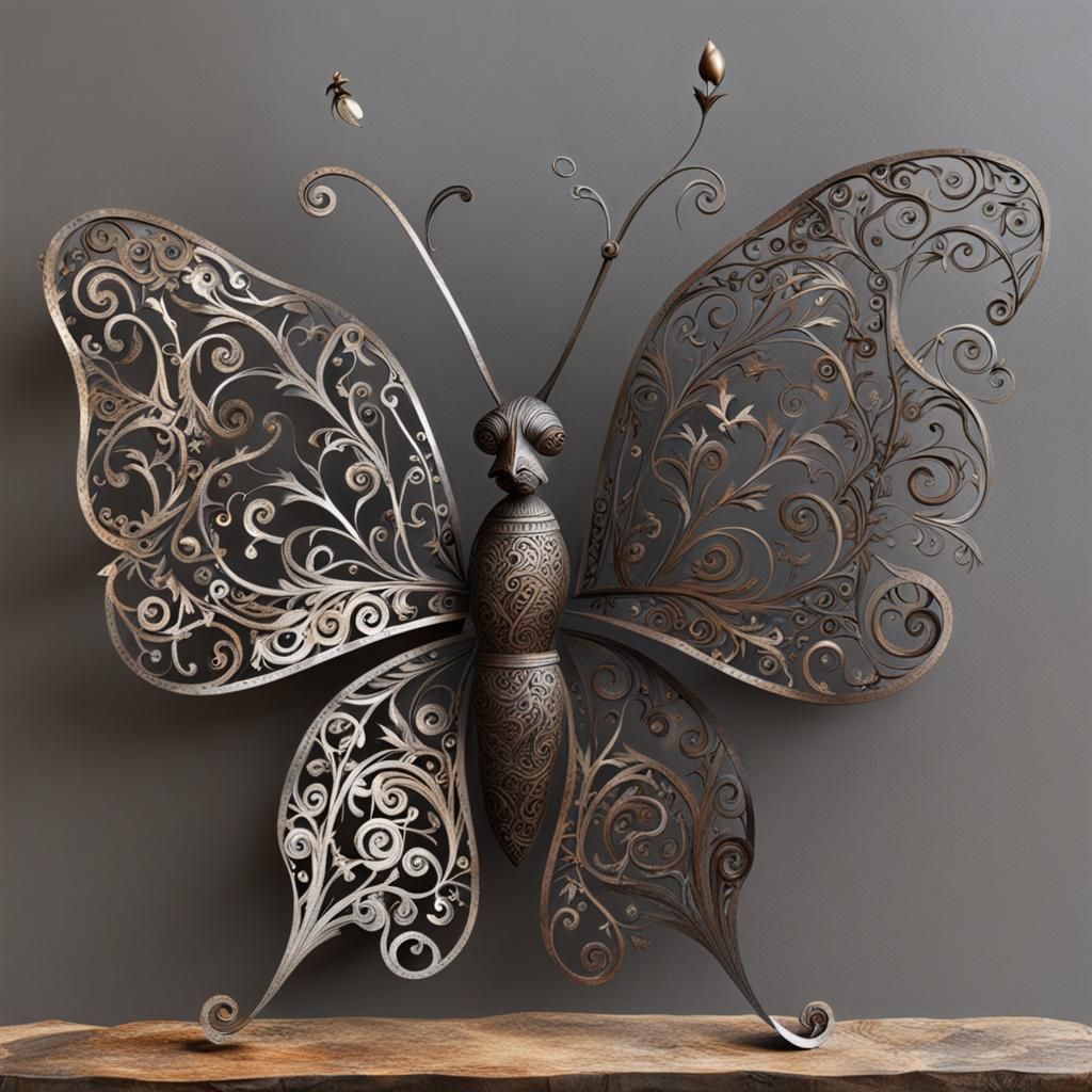 Abstract Metal Artwork Sculpture
