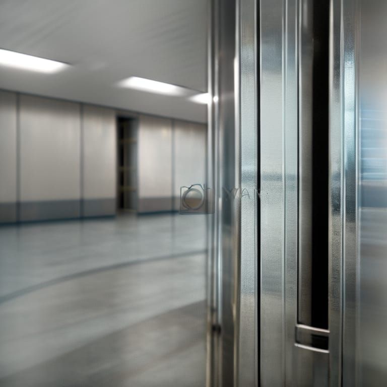 Empty Elevator in Lobby Creates Liminal Space