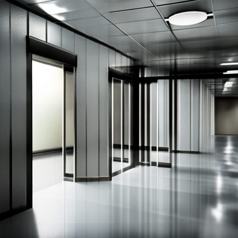 Moody Elevator Lobby in Photorealistic Style