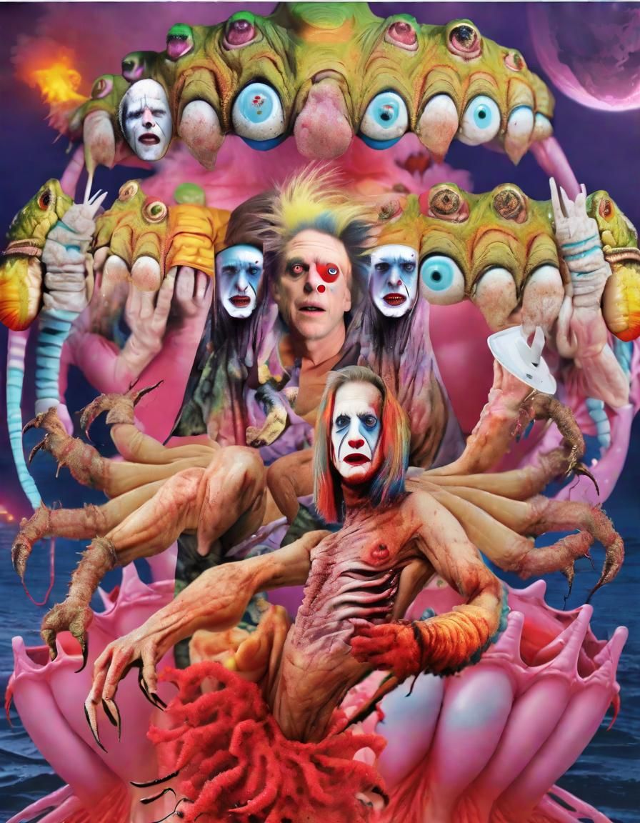 Clownwave Xenopede Body Horror in Cronenberg Style