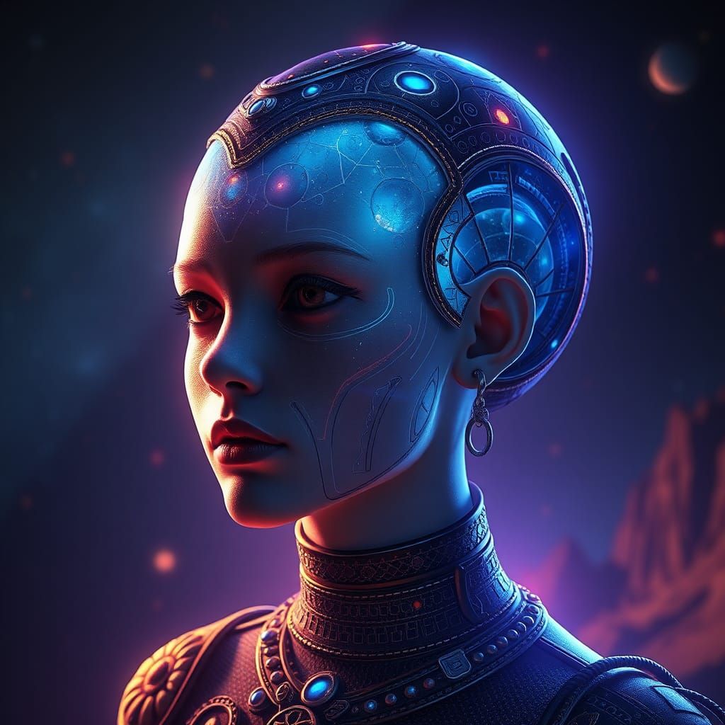 Erra Inhabitant: Hyperdetailed Portrait by Rutkowski, Artger...