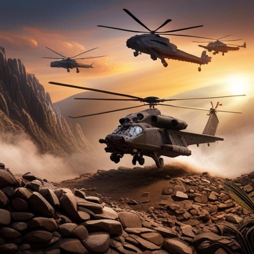 Canadian Infantry Fight Attack Helicopter, Digital Art