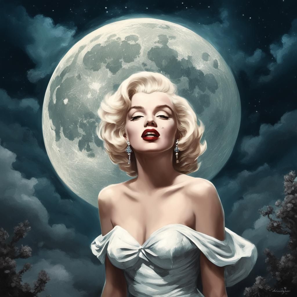 Full Moon Goddesses Portrait in Artgerm Style