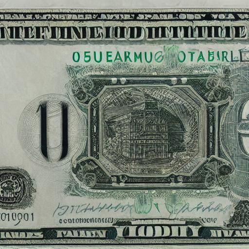 Crumpled Hundred Dollar Bill in 3D Hologram