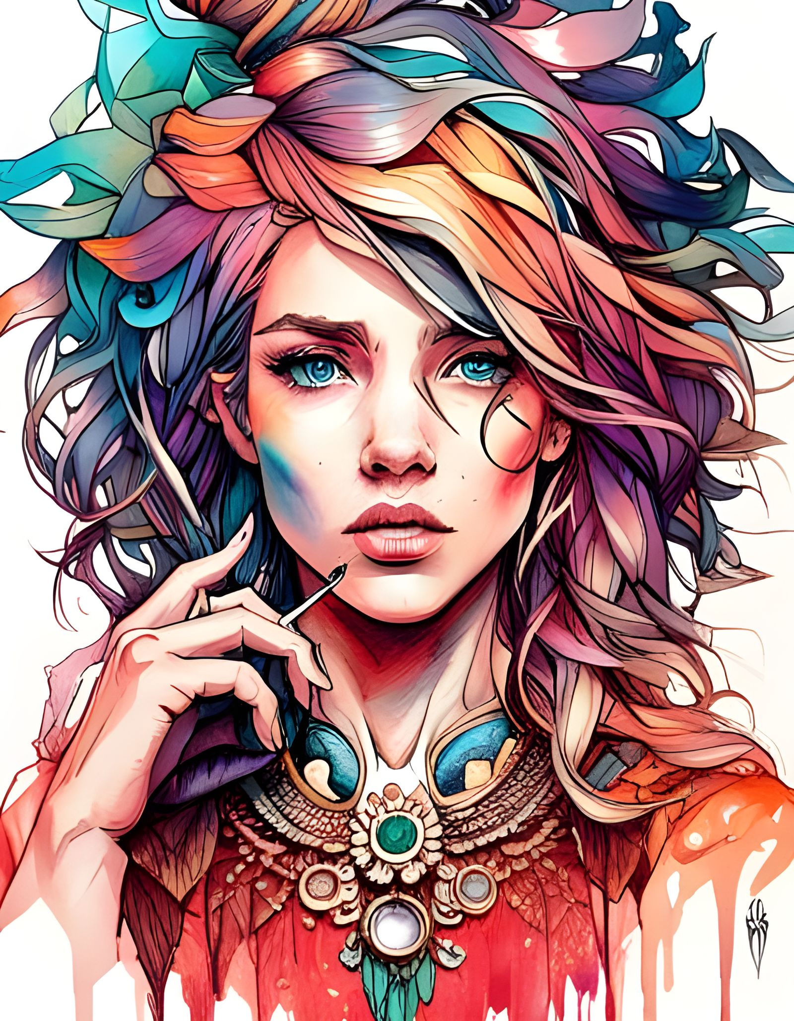 Warrior Princess Peach: Detailed Cinematic Portrait