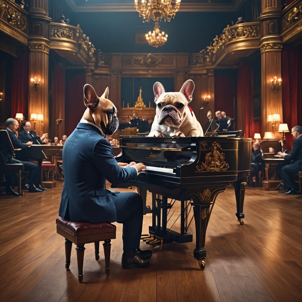 French Bulldog Concert in Ornate Hall