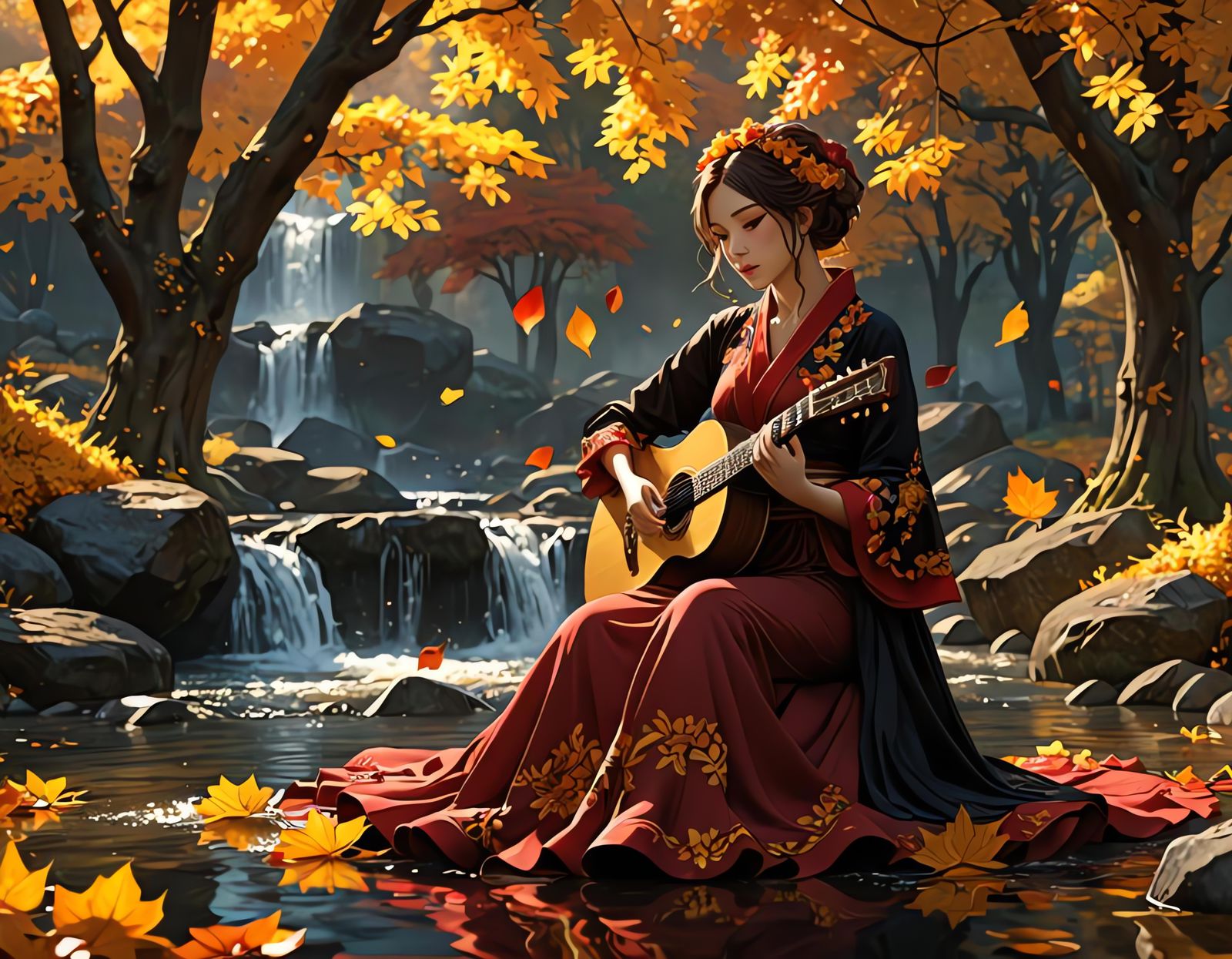 Autumn Equinox Flamenco in 3D Anime Art