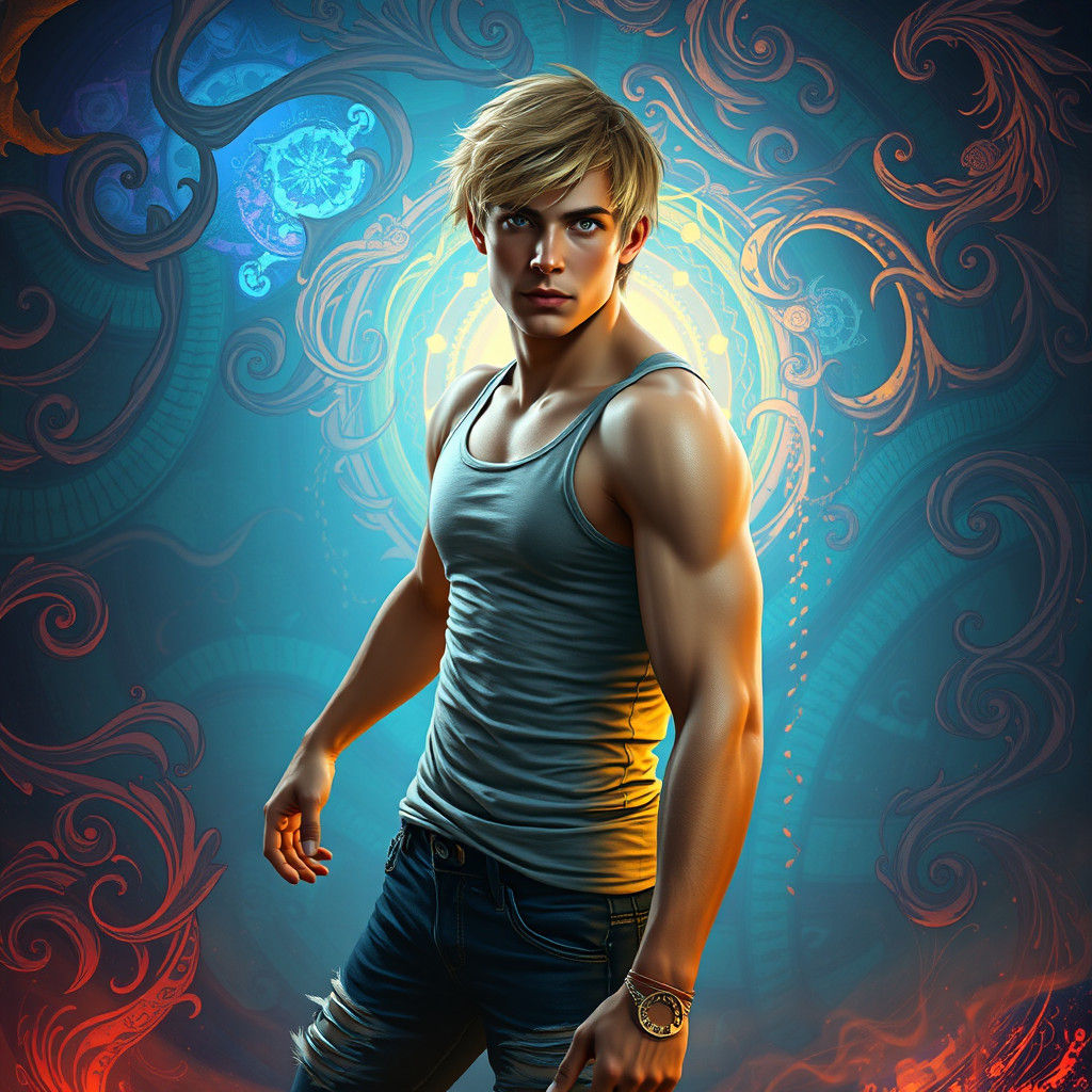 Heroic Man in Dreamlike Fantasy Art