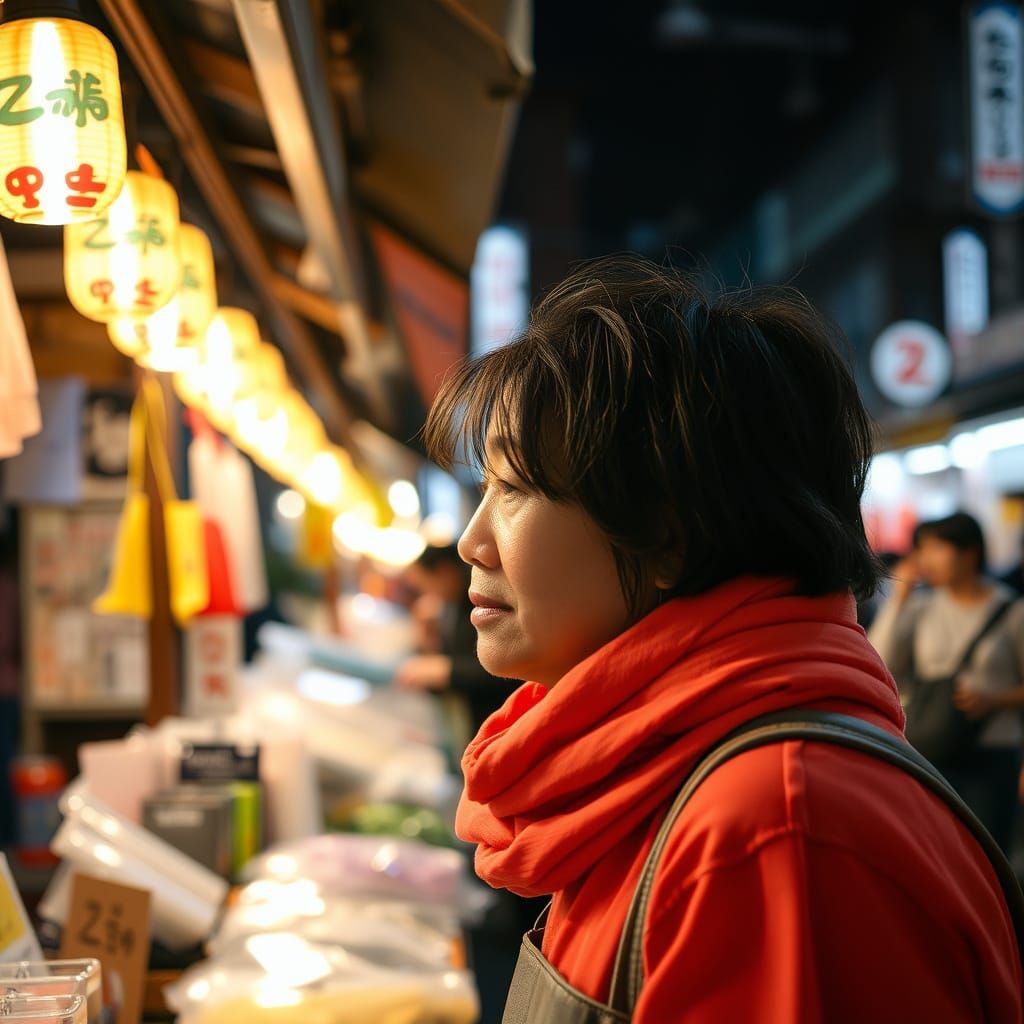 Night Market Encounter in Tokyo