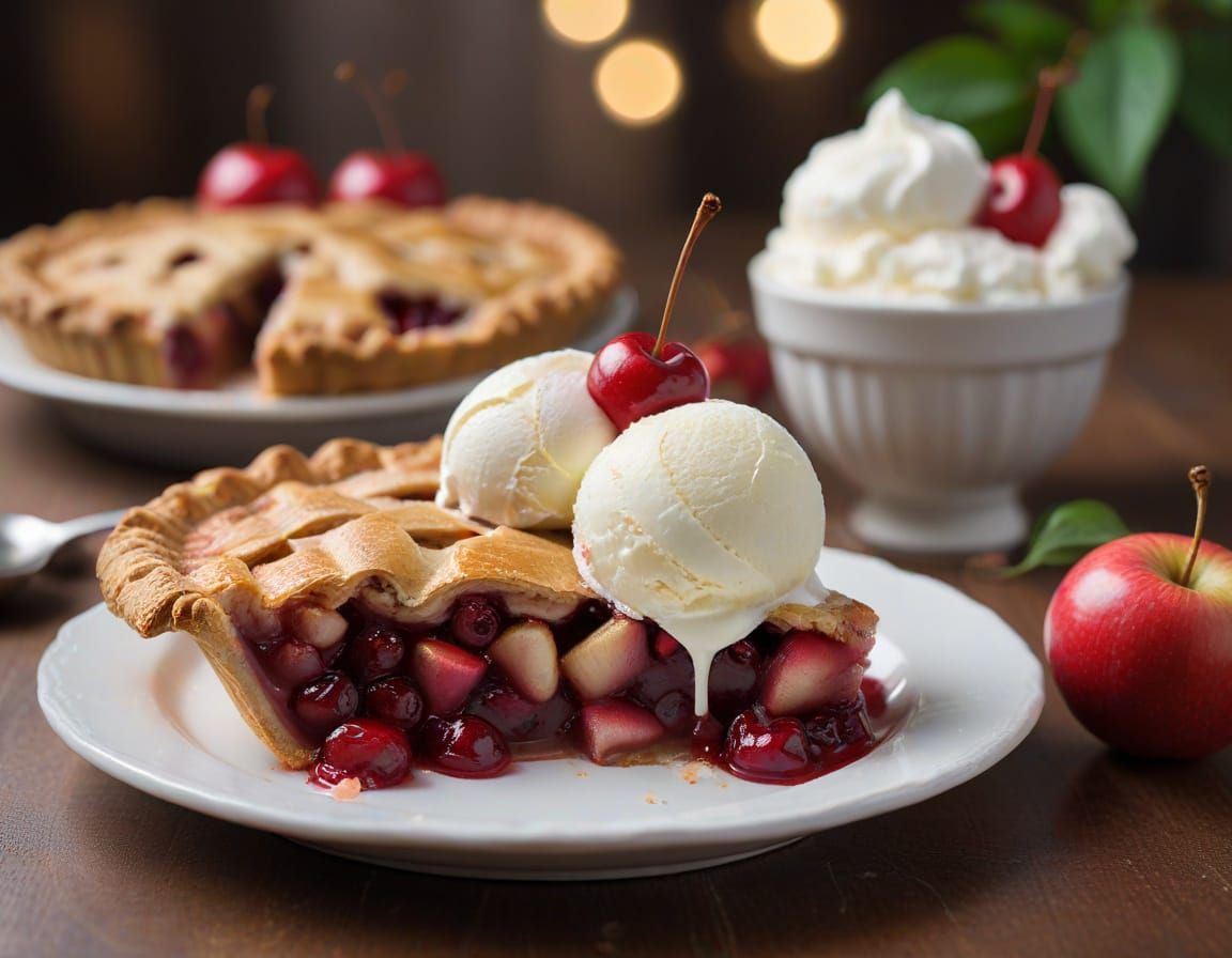 🥇cherry apple pie