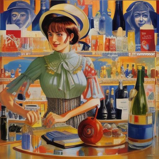 Stylish Female Sasquatch in Surrealist Style