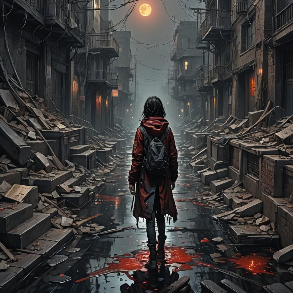 Heart in Darkness: A Hyperrealistic Splash Art